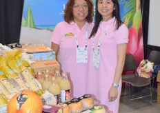 Jan Fruits are importers of coconuts and diamond sweet melons from Taiwan and Thailand to the US. Katherine Shiu and Annie Chen ensured visitors enjoyed the sweet tasting fruits.